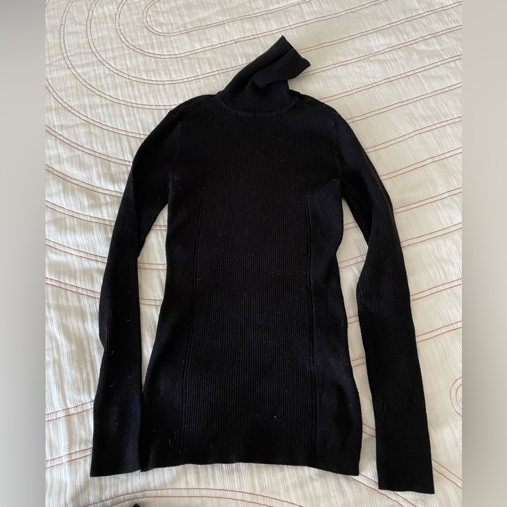 WHBM black ribbed turtleneck